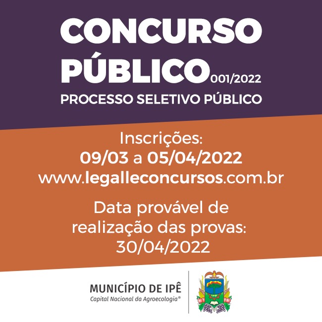 Concurso Público 001/2022!